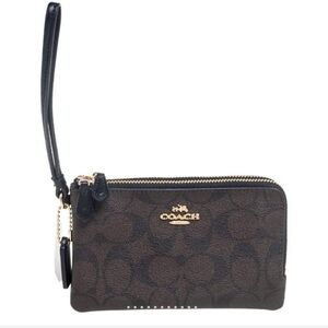 Coach Signature Double Zip Wristlet